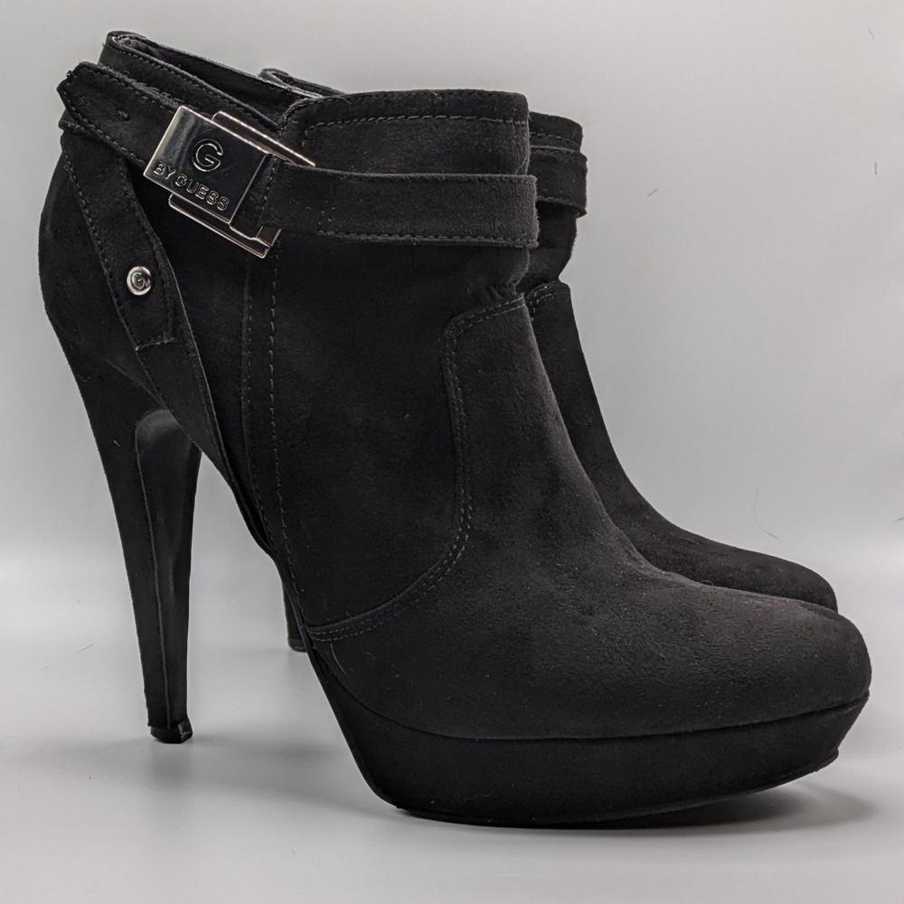 Guess Zip-Up Buckle Ankle Booties
